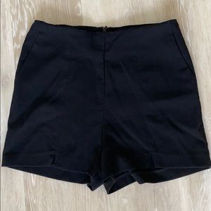 High rise black shorts